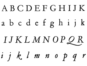 typographie garamond